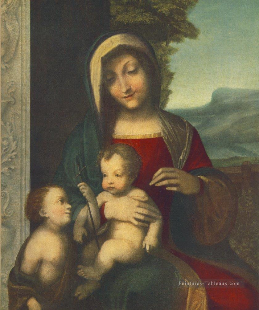 Madonna Renaissance maniérisme Antonio da Correggio Peintures à l'huile